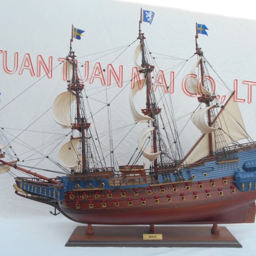 Wasa painted--wooden model boat